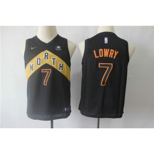 NBA Raptors 7 Kyle Lowry Black City Edition Nike Youth Jersey