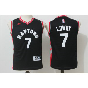 NBA Raptors 7 Kyle Lowry Black Swingman Youth Jersey