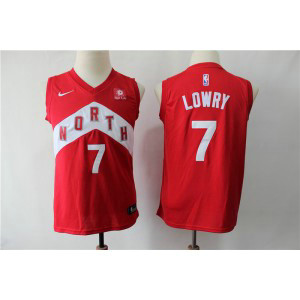 NBA Raptors 7 Kyle Lowry Red Earned Edition Youth Jersey