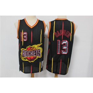 NBA Rockets 13 James Harden Black Hardwood Classics Men Jersey