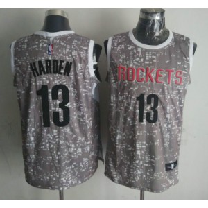 NBA Rockets 13 James Harden Gray City Luminous Men Jersey NBA Rockets 13 James Harden Gray City Luminous Men Jersey