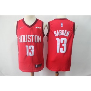 NBA Rockets 13 James Harden Red Earned Edition Nike Men Jersey
