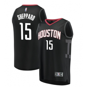 NBA Rockets 15 Reed Sheppard Black Men Jersey