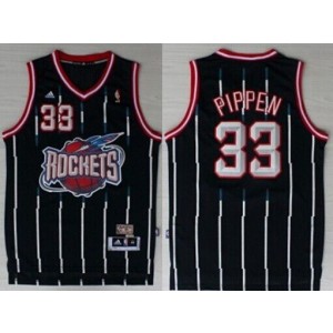 NBA Rockets 33 Scottie Pippen Hardwood Classic Navy Blue Men Jersey