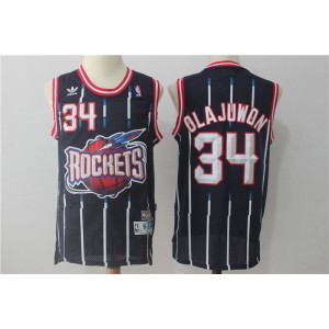 NBA Rockets 34 Hakeem Olajuwon Navy Throwback Men Jersey NBA Rockets 34 Hakeem Olajuwon Navy Throwback Men Jersey