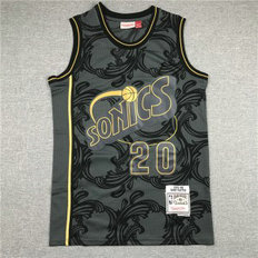 NBA Seattle Supersonics 20 Payton 2020 Black Men Jersey