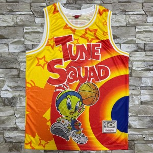 NBA Space Jam 2 Movie Orange Men Jersey