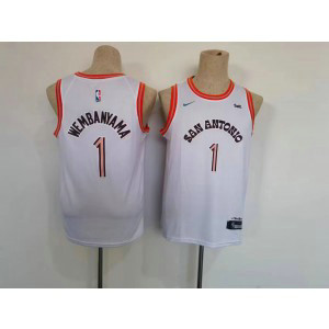NBA Spurs 1 Victor Wembanyama White Nike Youth Jersey