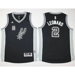 NBA Spurs 2 Kawhi Leonard Black New Road Youth Jersey