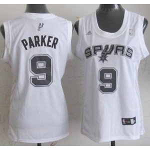 NBA Spurs 9 Tony Parker White women Jersey NBA Spurs 9 Tony Parker White women Jersey