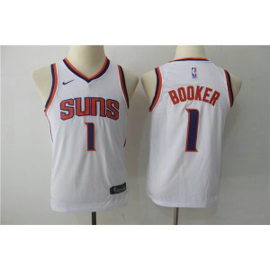 NBA Suns 1 Devin Booker White Nike Swingman Youth Jersey