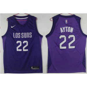 NBA Suns 22 Deandre Ayton Purple City Edition Nike Swingman Men Jersey
