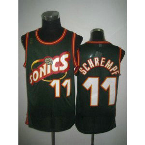 NBA Supersonics 11 Detlef Schrempf Green Throwback Men Jersey 1