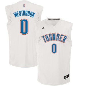 NBA Thunder 0 Russell Westbrook Adidas Fashion Replica White Men Jersey NBA Thunder 0 Russell Westbrook Adidas Fashion Replica White Men Jersey