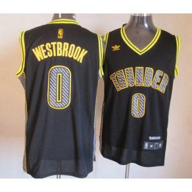 NBA Thunder 0 Russell Westbrook Black Electricity Men Jersey NBA Thunder 0 Russell Westbrook Black Electricity Men Jersey
