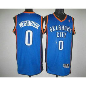 NBA Thunder 0 Russell Westbrook Blue Revolution 30 Men Jersey NBA Thunder 0 Russell Westbrook Blue Revolution 30 Men Jersey