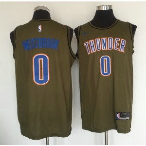 NBA Thunder 0 Russell Westbrook Olive Nike Swingman Men Jersey NBA Thunder 0 Russell Westbrook Olive Nike Swingman Men Jersey