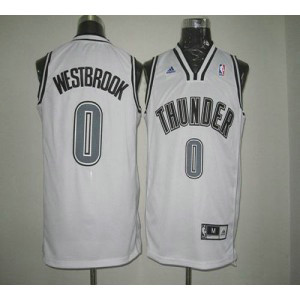 NBA Thunder 0 Russell Westbrook White On White Men JerseyNBA Thunder 0 Russell Westbrook Grey Static Men Jersey