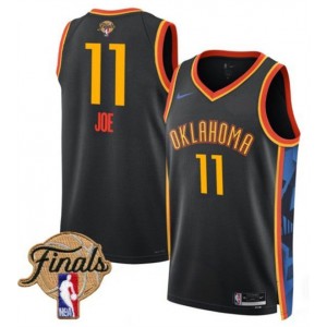 NBA Thunder 11 Isaiah Joe Black City 2025 Finals Nike Men Jersey