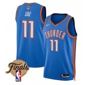 NBA Thunder 11 Isaiah Joe Blue 2025 Finals Nike Men Jersey