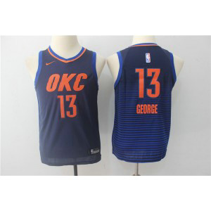 NBA Thunder 13 Paul George Navy Nike Swingman Youth Jersey