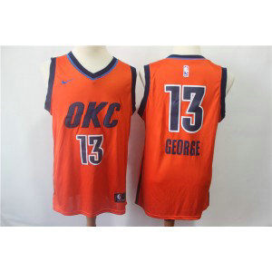 NBA Thunder 13 Paul George Orange Earned Edition Nike Men Jersey NBA Thunder 13 Paul George Orange Earned Edition Nike Men Jersey