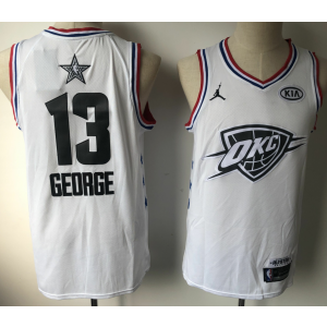 NBA Thunder 13 Paul George White 2019 All-Star Game Men Jersey