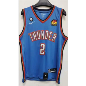 NBA Thunder 2 Shai Gilgeous-Alexander Blue 2022 New Nike Men Jersey NBA Thunder 2 Shai Gilgeous-Alexander Blue 2022 New Nike Men Jersey