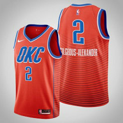 NBA Thunder 2 Shai Gilgeous-Alexander Orange Nike Men Jersey NBA Thunder 2 Shai Gilgeous-Alexander Orange Nike Men Jersey