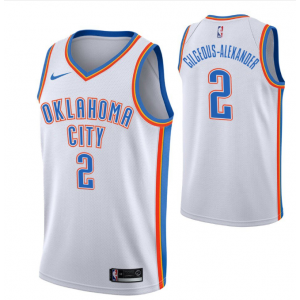 NBA Thunder 2 Shai Gilgeous-Alexander White Nike Men Jersey NBA Thunder 2 Shai Gilgeous-Alexander White Nike Men Jersey