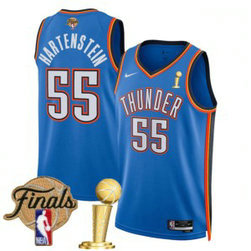 NBA Thunder 55 Isaiah Hartenstein Blue 2025 Finals Champions Nike Men Jersey