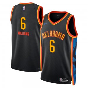 NBA Thunder 6 Jaylin Williams Black Nike Men Jersey