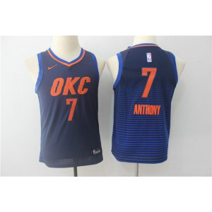 NBA Thunder 7 Carmelo Anthony Navy Nike Swingman Youth Jersey