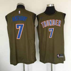 NBA Thunder 7 Carmelo Anthony Olive Nike Swingman Men Jersey NBA Thunder 7 Carmelo Anthony Olive Nike Swingman Men Jersey