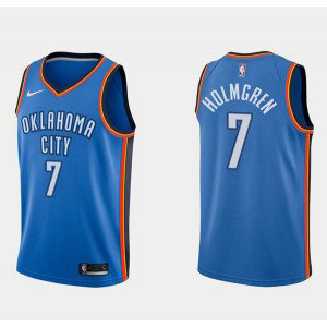 NBA Thunder 7 Chet Holmgren Blue 2022 Draft Basketball Nike Men Jersey