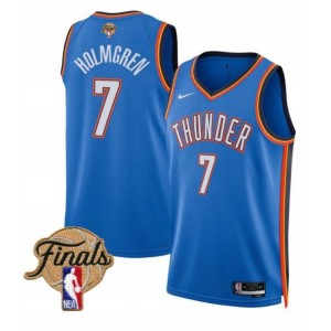 NBA Thunder 7 Chet Holmgren Blue 2025 Finals Icon Edition Nike Men Jersey