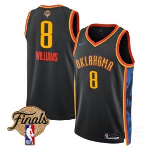 NBA Thunder 8 Jalen Williams Black 2025 Finals City Edition Nike Men Jersey