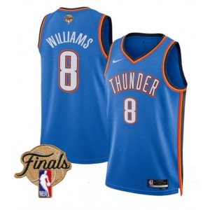 NBA Thunder 8 Jalen Williams Blue 2025 Finals Icon Edition Nike Men Jersey