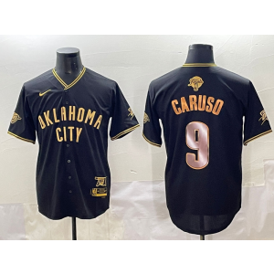 NBA Thunder 9 Alex Caruso Black Gold Finals Baseball Vapor Limited Men Jersey