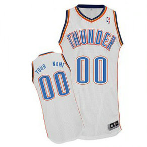 NBA Thunder White Customized Men Jersey