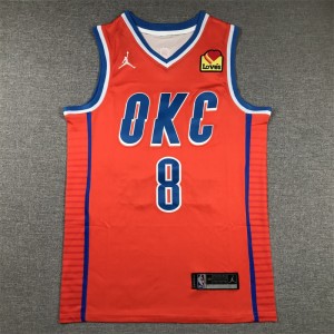 NBA Thunders 8 Williams Orange Jordan Men Jersey