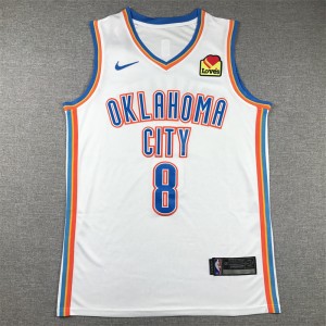 NBA Thunders 8 Williams White Nike Men Jersey