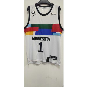 NBA Timberwolves 1 Edwards White 2022-23 New Nike Men Jersey NBA Timberwolves 1 Edwards White 2022-23 New Nike Men Jersey