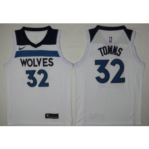 NBA Timberwolves 32 Karl-Anthony Towns White Nike Men Jersey NBA Timberwolves 32 Karl-Anthony Towns White Nike Men Jersey