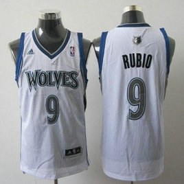 NBA Timberwolves 9 Ricky Rubio White Revolution 30 Men Jersey NBA Timberwolves 9 Ricky Rubio White Revolution 30 Men Jersey