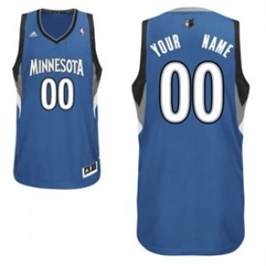 NBA Timberwolves Light Blue Customized Men Jersey
