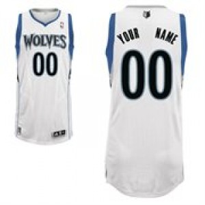 NBA Timberwolves White Customized Men Jersey