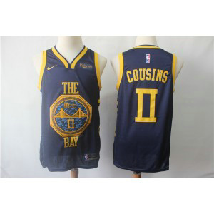 NBA Warriors 0 DeMarcus Cousins Navy 2019 City Edition Nike Swingman Men Jersey