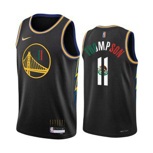 NBA Warriors 11 Klay Thompson 2022 Black Special Mexico Edition Nike Men Jersey