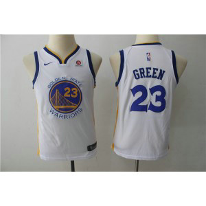 NBA Warriors 23 Draymond Green White Nike Swingman Youth Jersey